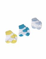 3x Detské kojenecké ponožky ver. špička a päta 3ks, 0-6m, multifarebné, B21-7895