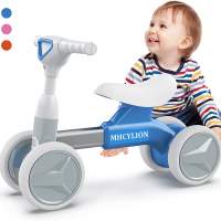 Kinder Laufrad ab 1 Jahr Spielzeug Lauflernrad ohne Pedale mit 4 Räder für 12-36 Monate Baby, Geschenk für Ersten Geburtstag für