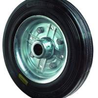 Rubber wheel, Ø 100 mm, width: 30 mm, 80 kg