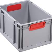 ALLIT transport stacking container L400xW300xH220mm, gray PP