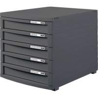 HAN drawer box CONTUR DIN A4/B4/C4 5drawers closed dark grey