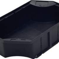 Insert box L273xW173xH80mm for transport container L.600mm anthracite PP, 4 pieces