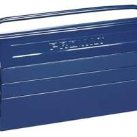 3-piece tool box W.530xD.200xH.150mm blue sheet steel