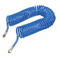 Spiral compressed air hose, 10m, operating pressure: 10 bar