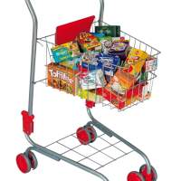 Metal shopping trolley, including 40 miniatures