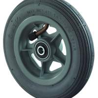 Pneumatic wheel, grooved profile, Ø 150 mm, width: 30 mm, 60 kg