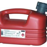 Fuel can 5l red HDPE. PRESSOL with outlet pipe