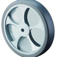 Rubber wheel, Ø 80 mm, width: 32 mm, 100 kg