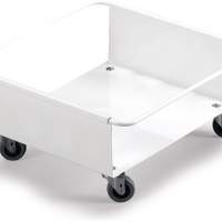 DURABLE trolley with 4 castors recyclables collector 90l white