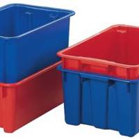 Stack and nest container 45l PP red L.600xW.400xH.250mm stackable