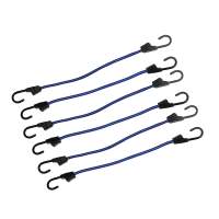 Expander ropes with steel hooks, 400mm, pack of 6