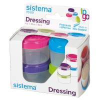 SISTEMA dressing shaker 35 ml assorted colors 4 pieces, 12 pieces