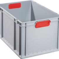 ALLIT transport stacking container L600xW400xH320mm, gray PP