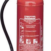 Continuous pressure fire extinguisher 6kg fire class A/B/C with wall bracket