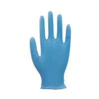 Blauwe Vitril wegwerp Vitril beschermings- en onderzoekshandschoenen Wegwerphandschoenen Pak van 100 ABSOLUTE RESTERENDE VOORRAA