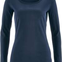 Chemise à manches longues pour femme de la société de vente par correspondance bleu