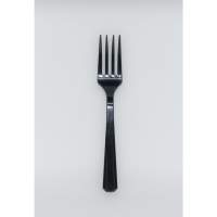 Amscan 20 robuuste kunststof vorken zwart lengte 16 cm breedte 2,4 cm partij