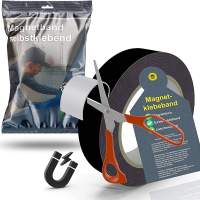 Magnetstreifen 3m Magnetband 300 cm stark - Klebestreifen Magnet Magnetband Metallband Magnetleiste selbstklebend